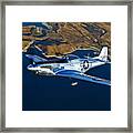 A North American P-51d Mustang Flying Framed Print