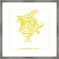 A Punctual Rabbit Framed Print