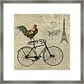 A Rooster In Paris Framed Print