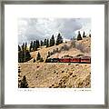A Scenic Railroad Steam Train, Near Antonito In Conejos County In Colorado Framed Print