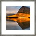 A Slice Of Orange Over Swiftcurrent Framed Print