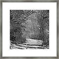 A Snowy Lane Framed Print