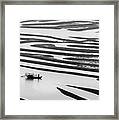 A Solitary Boatman. Framed Print