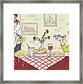 A Spaghetti Lunch--with Text Framed Print