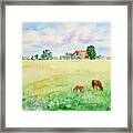 A Spring Graze Framed Print