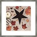 A Star Among The Autumn Leaves Framed Print