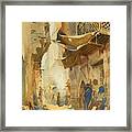 A Street Scene In Cairo Framed Print