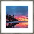 A Stunning Sunset In Oceanside Framed Print