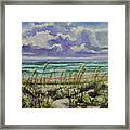 A Sunny Beautiful Day At The Beach Framed Print