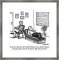 A Therapist Talks To A Patient Framed Print