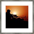 A U.s. Special Forces Soldier Armed Framed Print