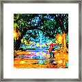 A Walk In Forsyth Park - Savannah Framed Print