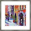 A Walk In The Lyon Old Town Framed Print