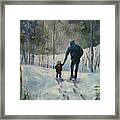 A Walk Thru The Winter Woods Framed Print