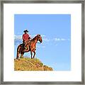 A Wyoming Cowboy Framed Print