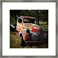 Abandoned Dodge Truck Watercolor Framed Print