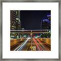 Above Jefferson Avenue At Night. Framed Print