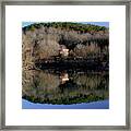 Above The Waterfall Reflection Framed Print