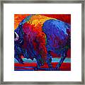 Abstract Bison Framed Print
