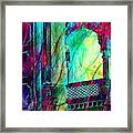 Abstract Colorful Window Balcony Exotic Travel India Rajasthan 1a Framed Print