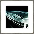 Abstract Curved Lines, Leaf Shape Framed Print