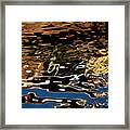 Abstract Dock Reflections Ii Color Sq Framed Print