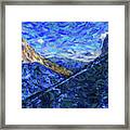 Abstract Mountain Snow Framed Print