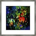 Abstract Painting In Dark Blue Tones Framed Print