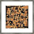 Abstract Rectangles Nightfall Color Scheme Framed Print