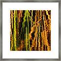 Abstract Reeds Triptych Middle Framed Print