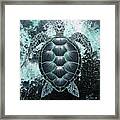 Abstract Sea Turtle Framed Print