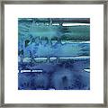 Abstract Seascape Splash Of Blue Framed Print