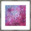 Abstract Square Pink Fizz Framed Print by Michelle Wrighton
