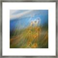 Abstract Sunflowers Framed Print