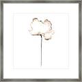 Abstract White Poppy Watercolor Art Print Painting Framed Print