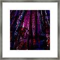 Acid Rain With Red Flowers Framed Print