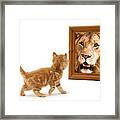 Admiring The Lion Within Framed Print