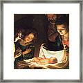 Adoration Of The Baby Framed Print