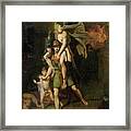 Aeneas Fleeing With His Father Framed Print