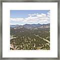 Aerial Pano Of Evergreen Framed Print