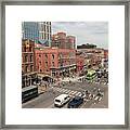 Aerial View On Broadway, Nashville Framed Print