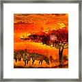 African Landscape Framed Print