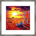African Sunset Meditation Framed Print