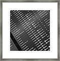 Airport Arrival Board B W Framed Print