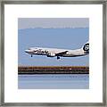 Alaska Airlines Jet Airplane At San Francisco International Airport Sfo . 7d12232 Framed Print