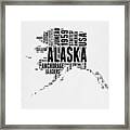 Alaska Word Cloud 2 Framed Print