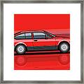 Alfa Romeo Gtv6 Red Stripes Framed Print