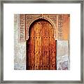 Alhambra Door Framed Print