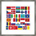All European Flags Framed Print
