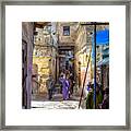 Alley In Fes Medina Framed Print